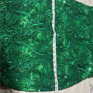 Sequin Green Custom Made Dress Size 8-10
